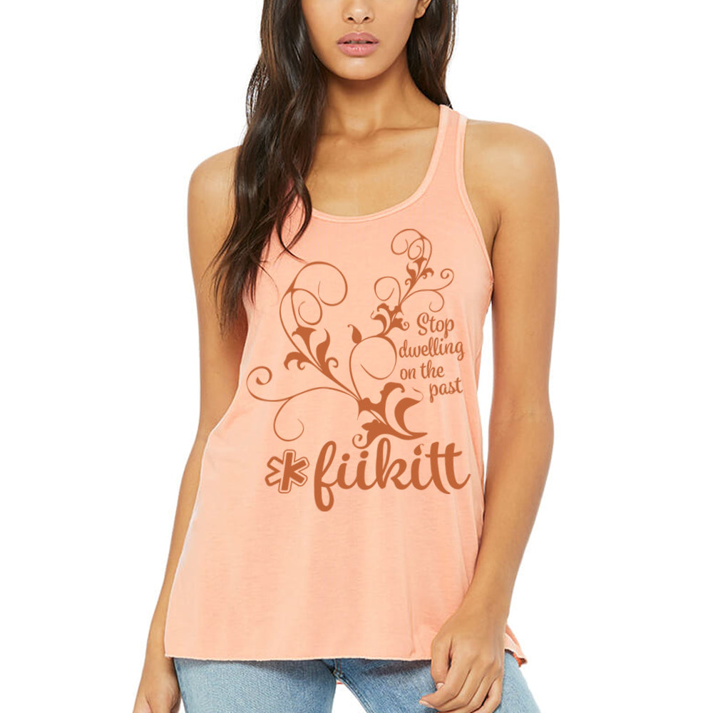 Fukitt Clothing | Dwelling Design Women's Peach Flowy Racerback Tank