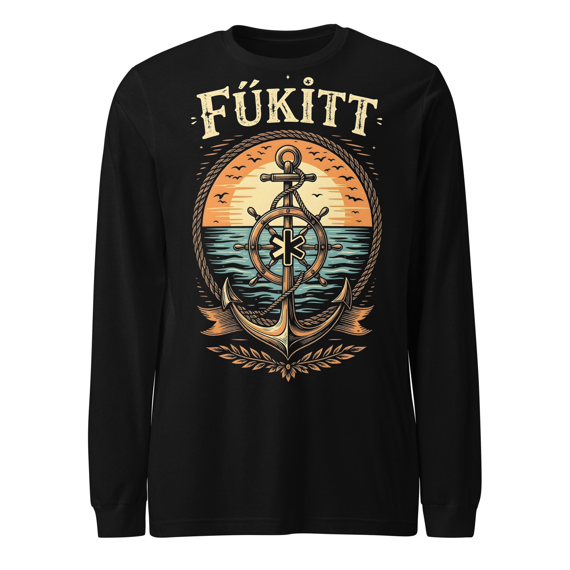Anchory Unisex Black Long Sleeve Tee 3501 – Fükitt
